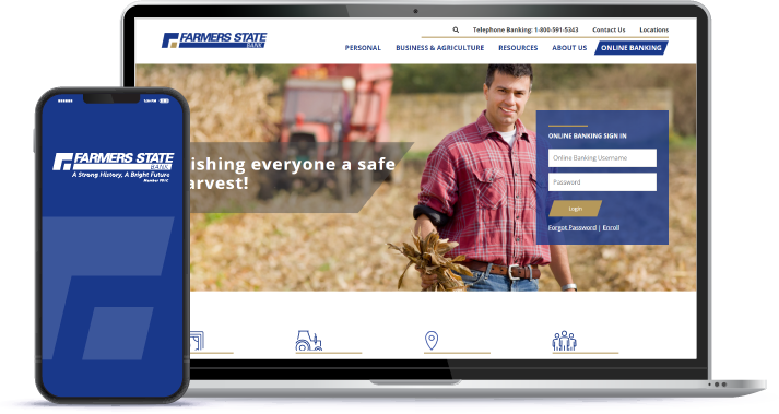 Farmers State Bank Website Mockup